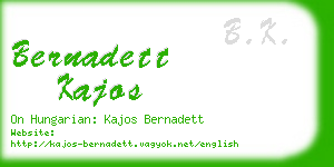 bernadett kajos business card